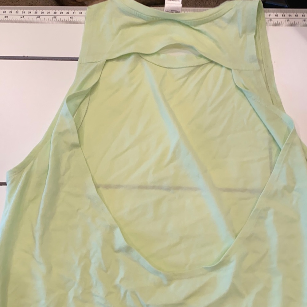 Victoria sport lime green cutout back workout tank